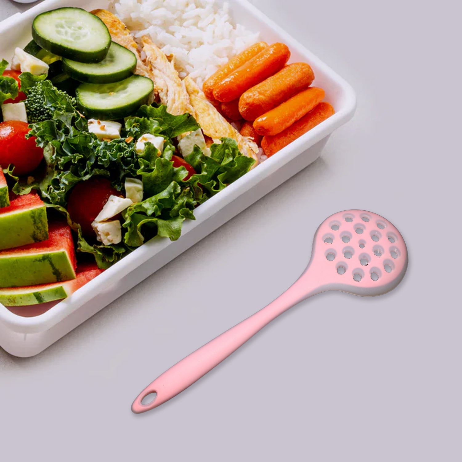 5429 1PC Food Grade Silicone Colander Shovel Strainers Spoon Colorful Kitchen Scoop Drainage Colanders (29cm) DeoDap 5429 1PC Food Grade Silicone Colander Shovel Strainers Spoon Colorful Kitchen Scoop Drainage Colanders (29cm) DeoDap